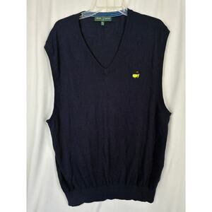 Masters Collection Sweater Vest Mens XXL Blue Golf Cashmere Blend